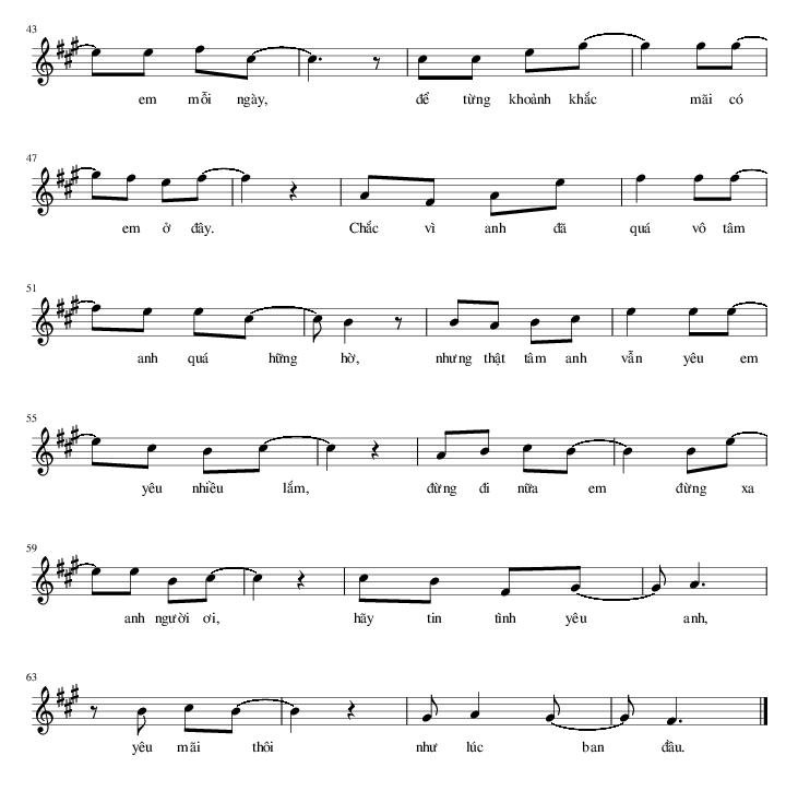 Sheet nhạc Hãy Tin Anh Lần Nữa 2